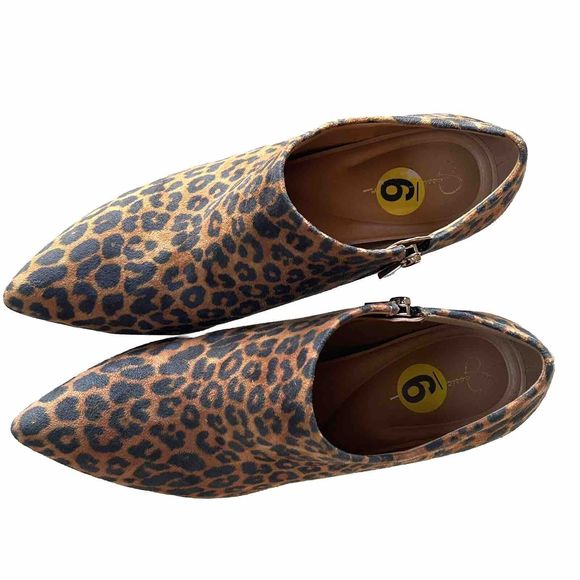 Jessica Simpson Leopard Print Stiletto Heels Zip Pointed Toe Ankle Bootie 9M NEW - Picture 9 of 14